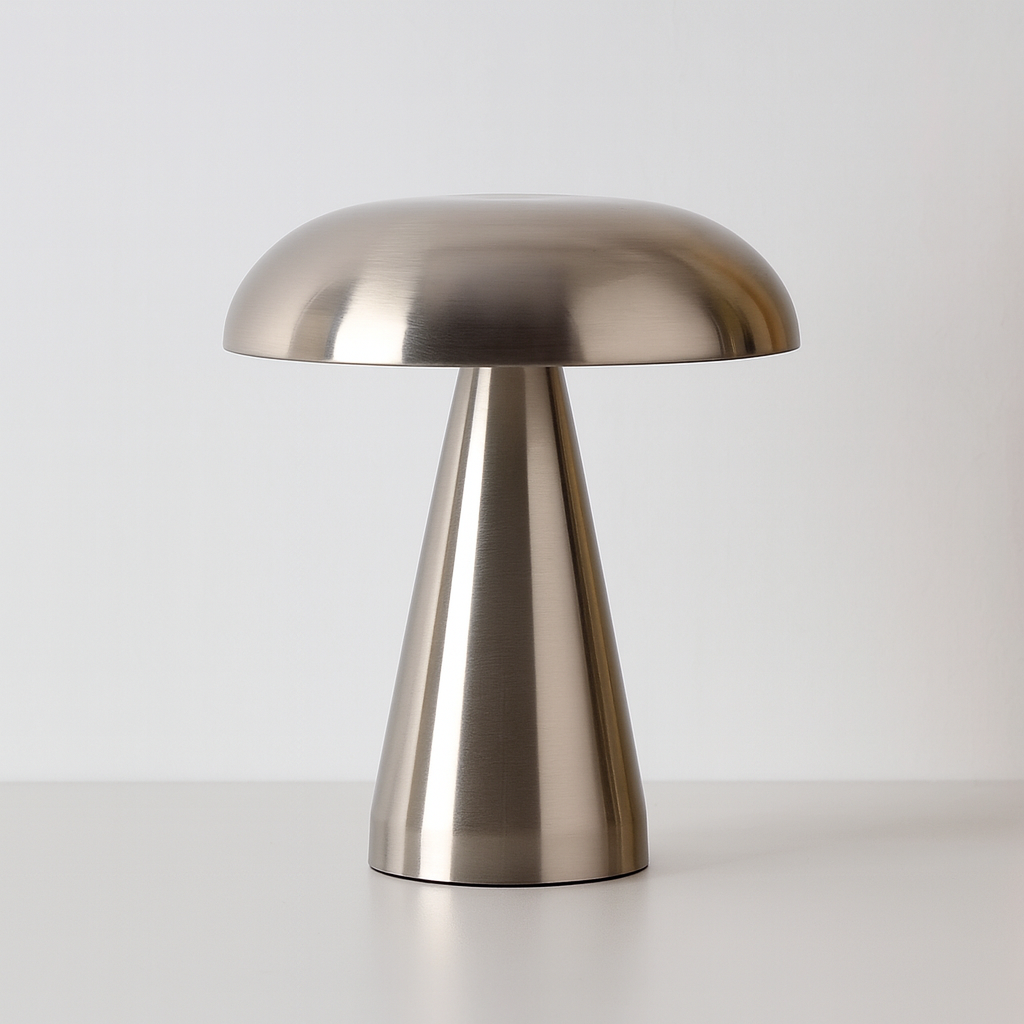 Chrome Mushroom Lamp