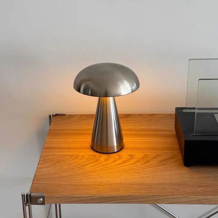 Chrome Mushroom Lamp