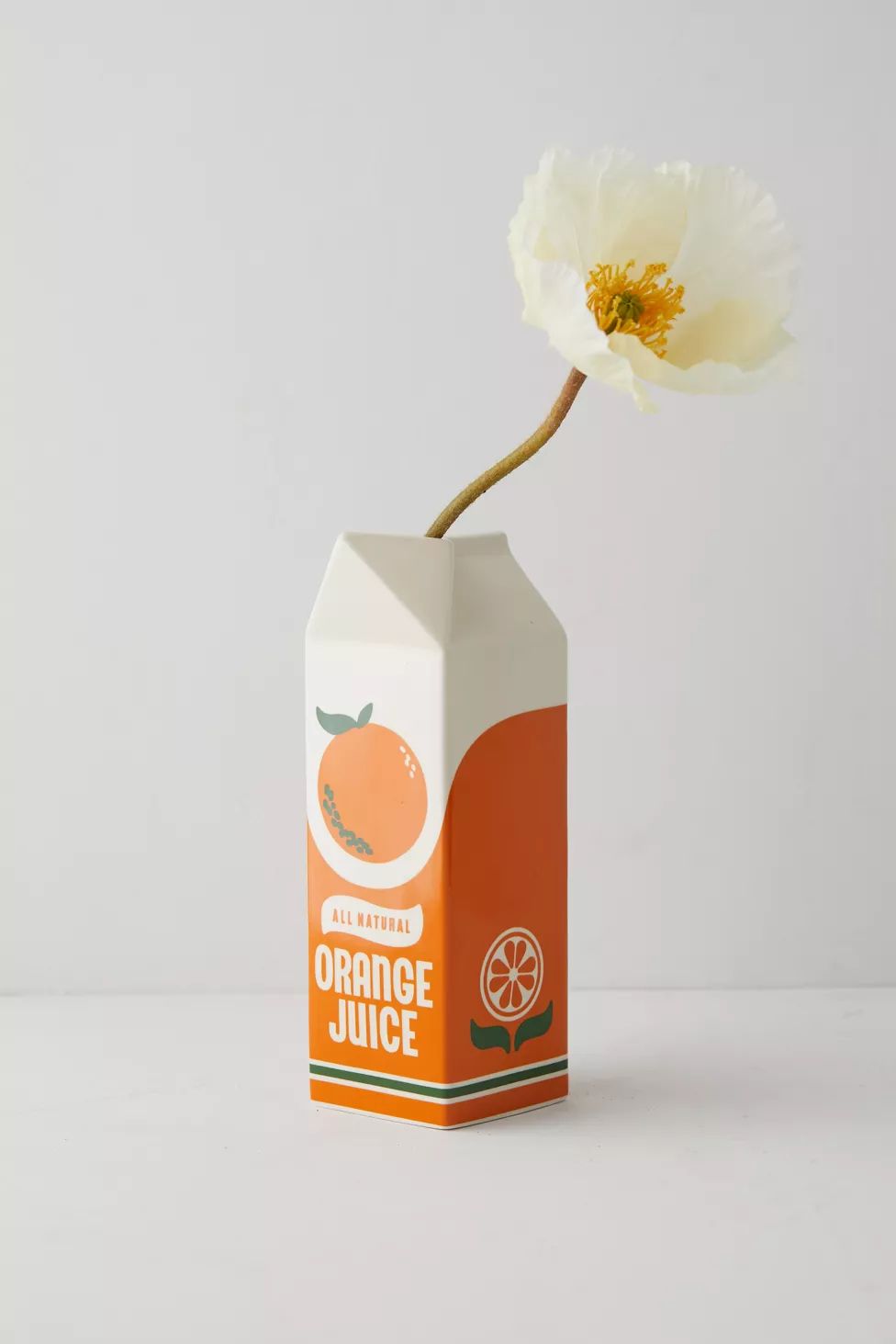 Orange Juice Carton Vase