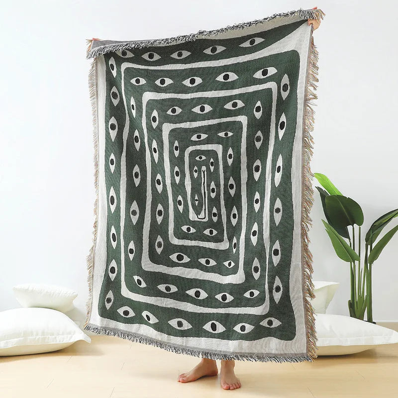Snake-eye Woven Blanket