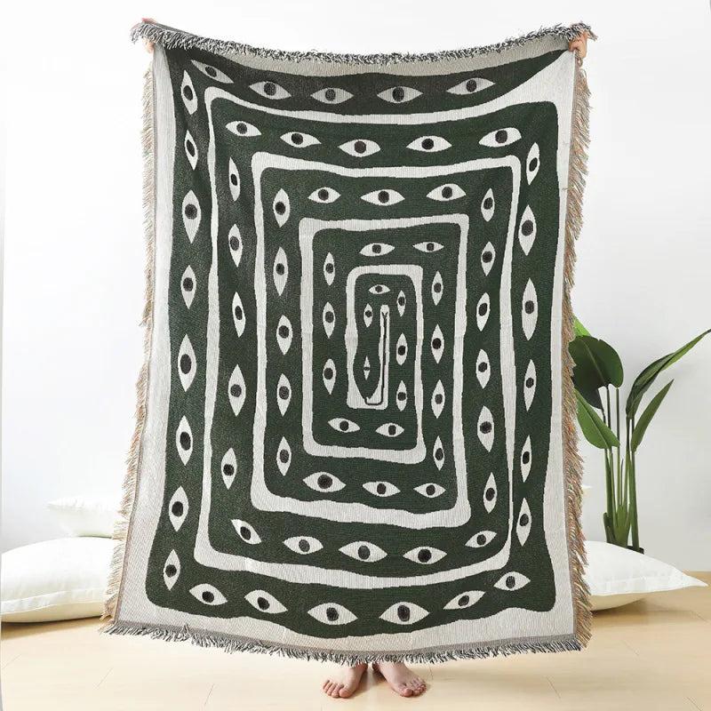 Snake-eye Woven Blanket